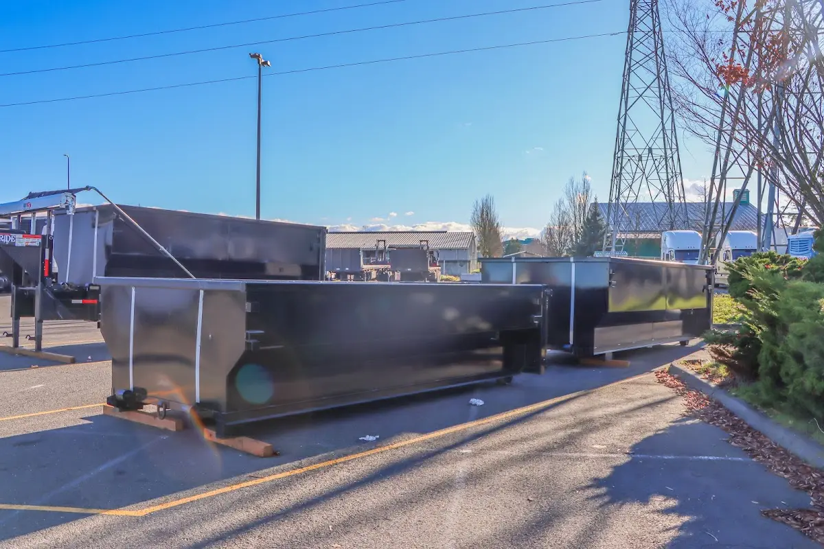 Roll-off dumpster ready for waste disposal at job site for 30 Yard Dumpster Rental in Brownsville